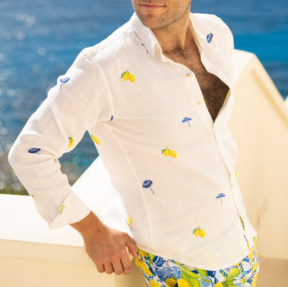 The Fontelina Long Sleeve Linen Shirt