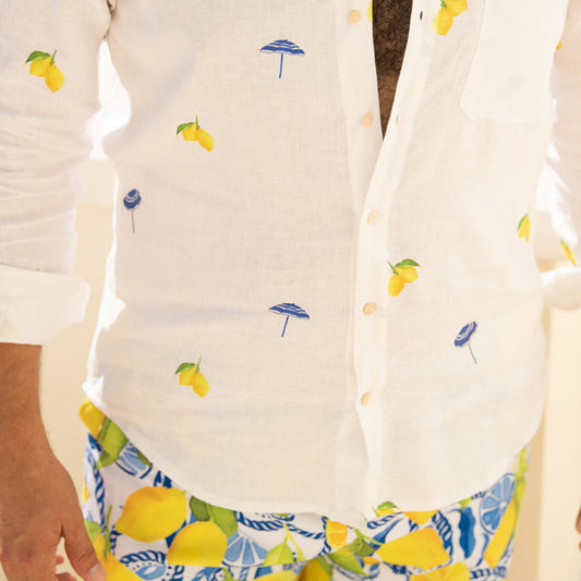 The Fontelina Long Sleeve Linen Shirt