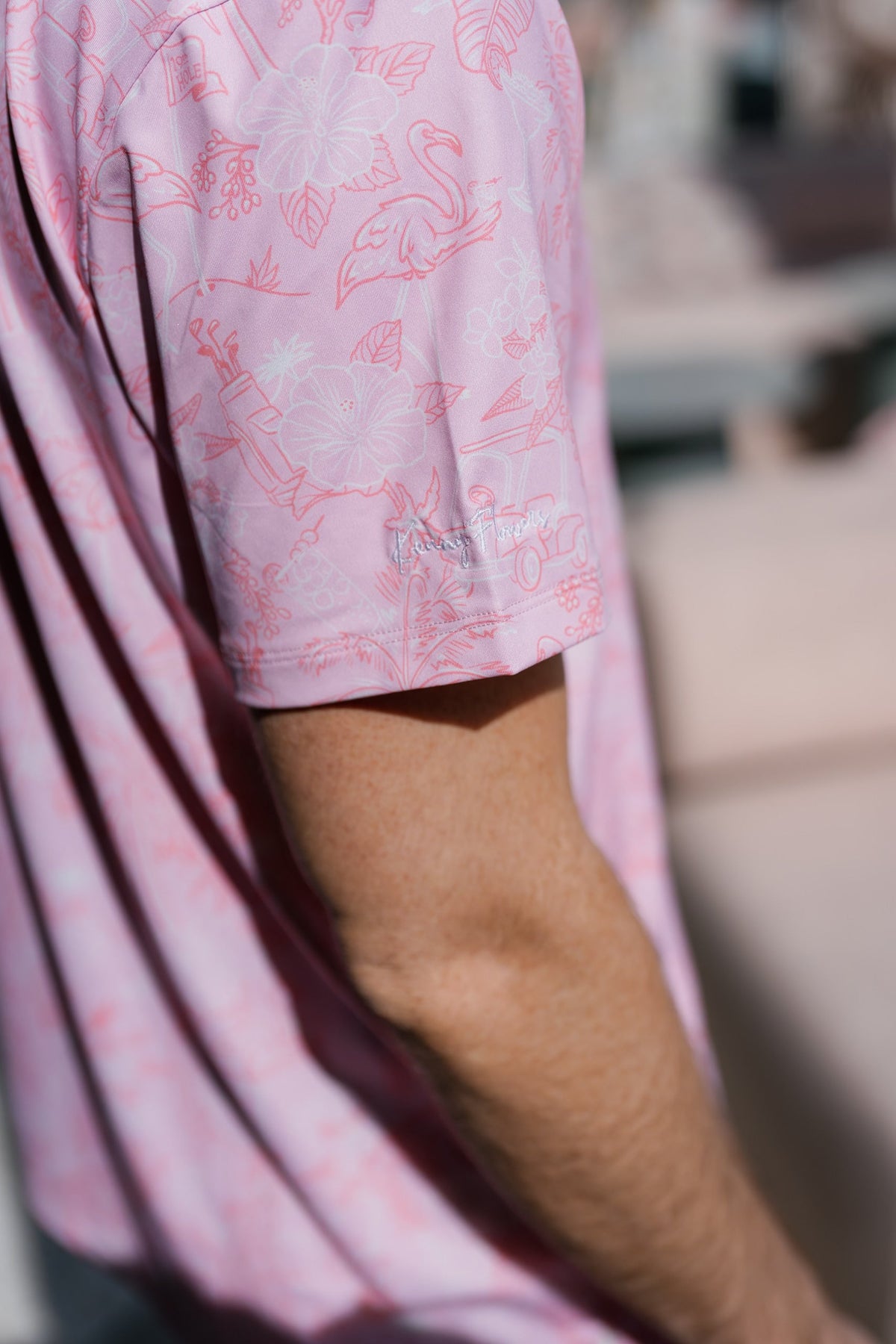 The 19th Hole Pink Golf Shirt