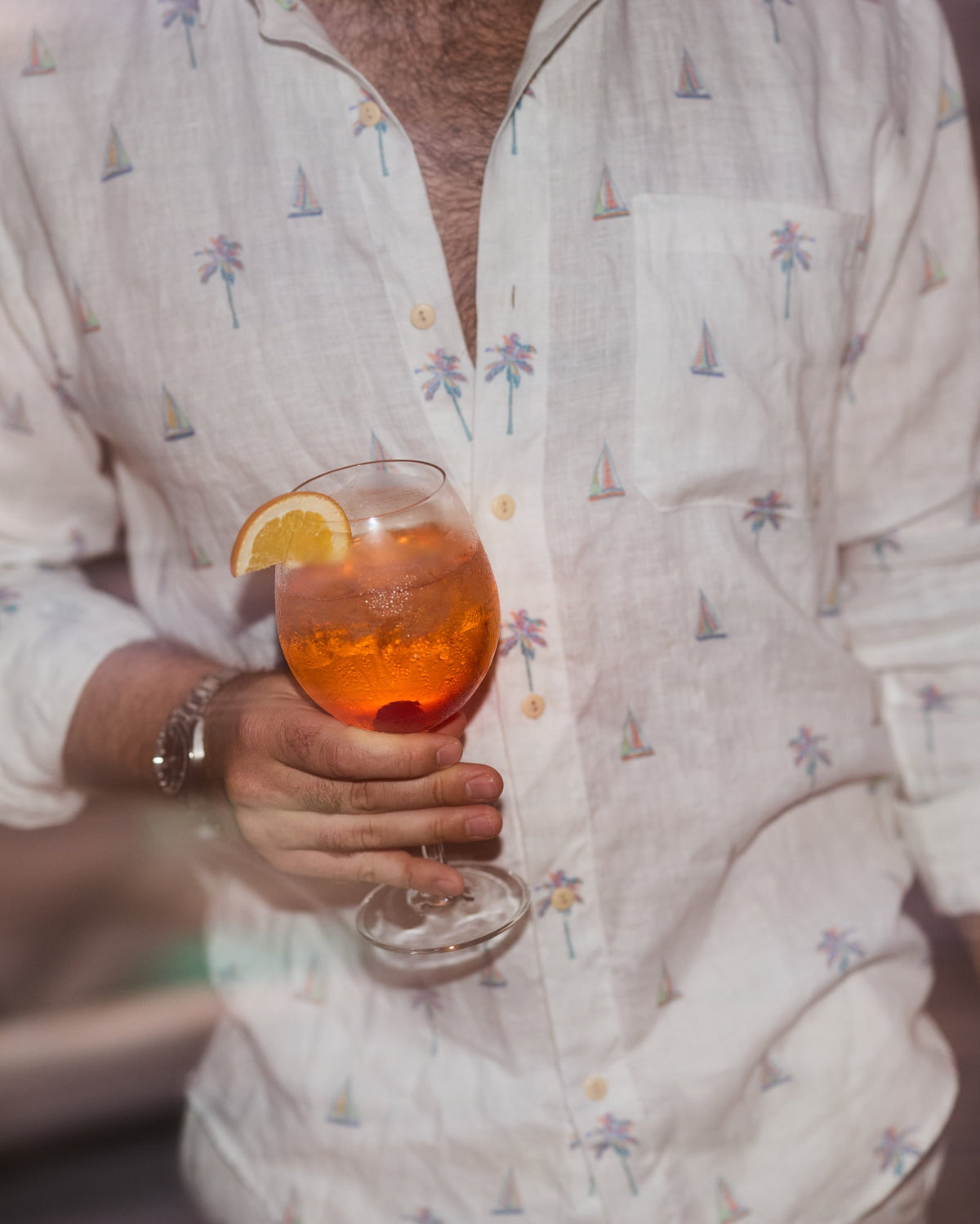 The Yacht Club Long Sleeve Linen Shirt
